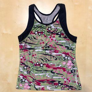 Skirt Sports Wonder Girl Tank - Lime Superhero Print - Small